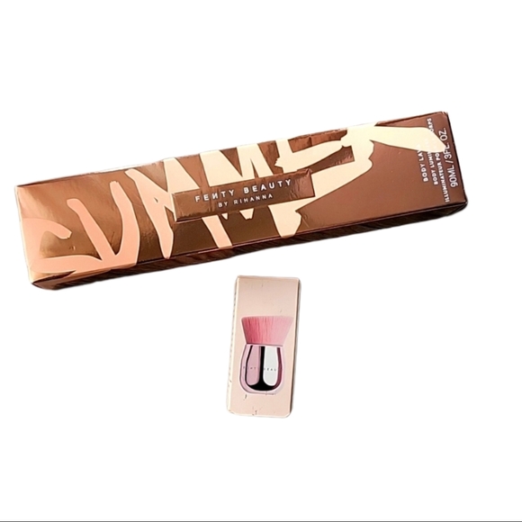 Fenty Beauty Other - FENTY BEAUTY BODY LAVA BODY LUMINIZER & baby 'Buki Brush 165 bundle